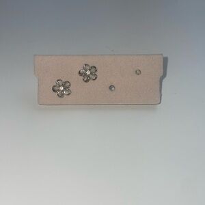 Silver Flower Earrings